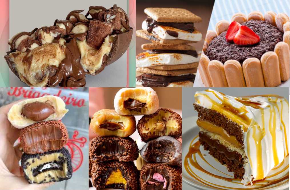 [Imagem de pratos de doces deliciosos]