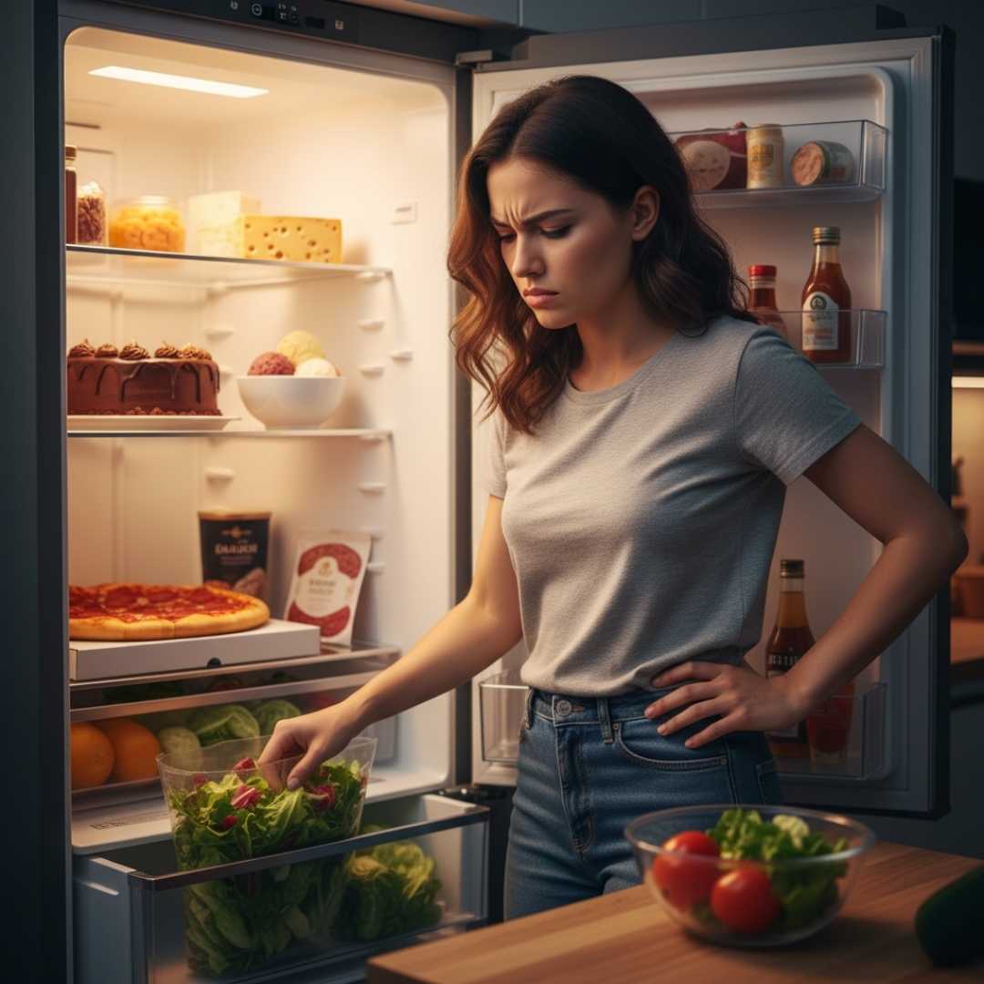 [Imagem de uma pessoa frustrada com a dieta]